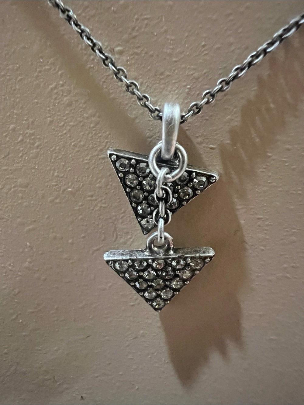Touchstone Crystal by Swarovski Double Arrow Necklace NEW